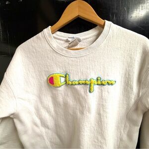 Vintage Champion Reverse Weave Crewneck Sweatshirt Bright Color Logo